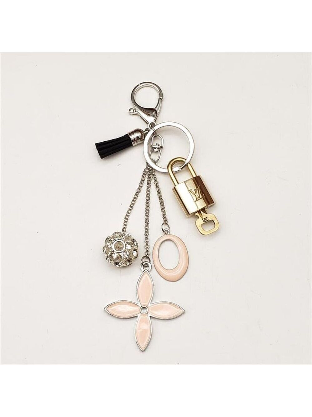 Louis Vuitton Gold Lock 🔒 Authentic LV Key + Unbranded Flower Bag Charm